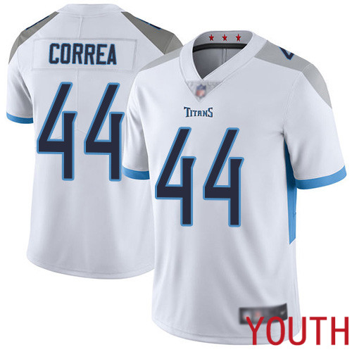Tennessee Titans Limited White Youth Kamalei Correa Road Jersey NFL Football #44 Vapor Untouchable->tennessee titans->NFL Jersey